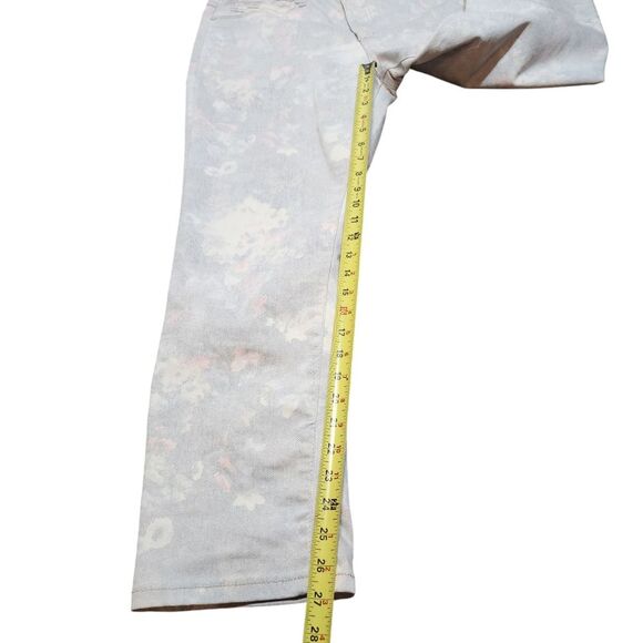 FDJ French Dressing Jeans Cottagecore Boho Ankle Burnout Faded Floral Gray 14 - Picture 4 of 9